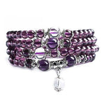 Amethyst Buddhist Bracelet/Necklace - 108 Prayer BeadsBracelet