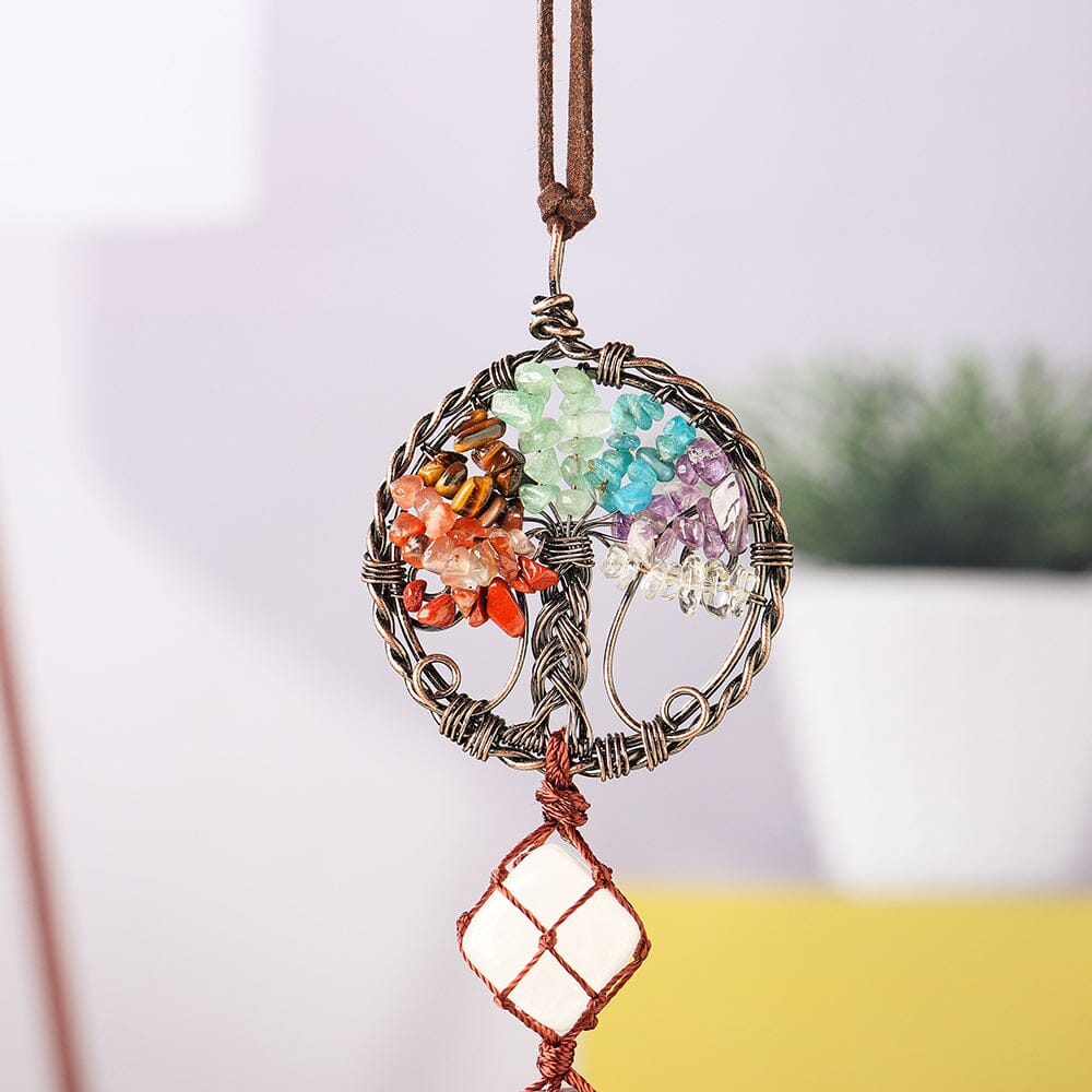 7 Chakra Natural Crystal PendantHealing Crystal