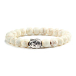 Men Buddha Natural Stone Bead BraceletsBraceletYellow Lines