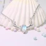 Fashion Deer Moonstone Necklace