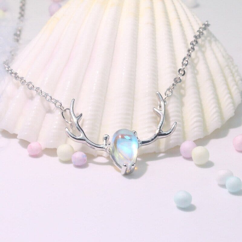 Fashion Deer Moonstone Necklace