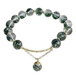 Green Ghost Chorite Crystals Beaded Strand BraceletBracelet