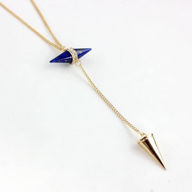 Stylish Barite Bemstone NecklaceNecklaceLapis Lazuli