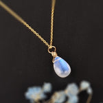 Romantic Gift Natural Moonstone Pendant NecklaceNecklace