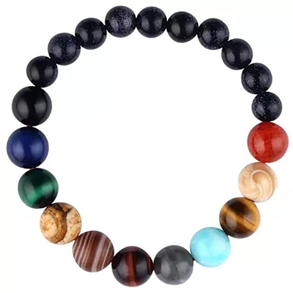 Eight Planets Natural Stone BraceletBraceletWomen-8mm-6mm
