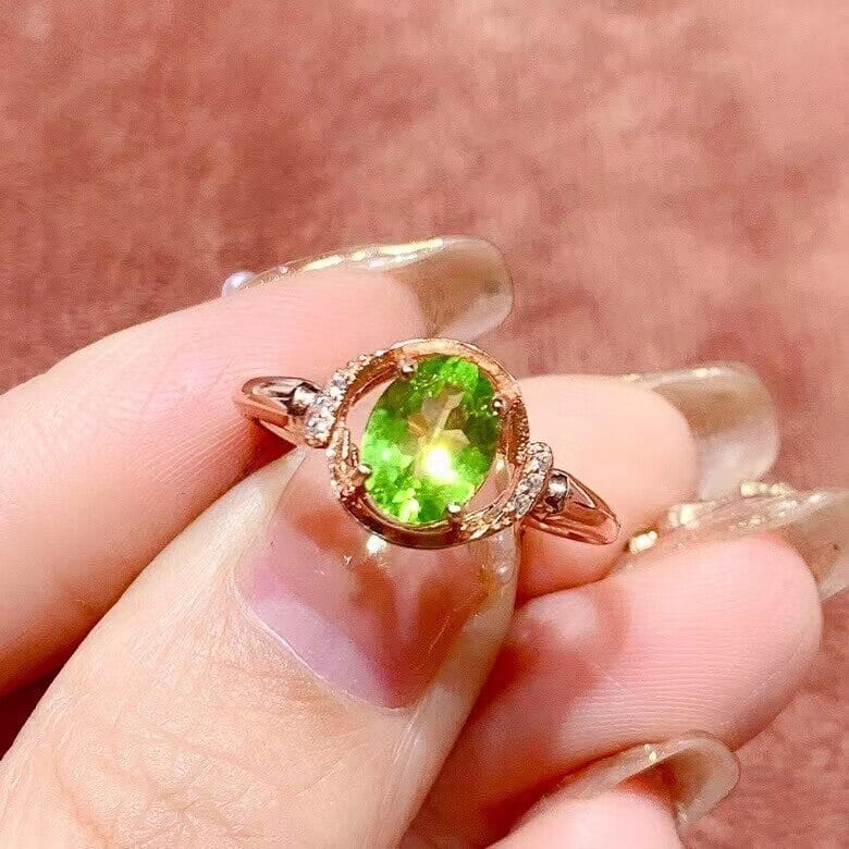 Cute Fashion Peridot Ring - 925 Sterling SilverRing