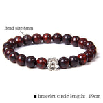 Flower Charm Bloodstone Beaded BraceletBracelet