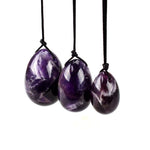 Natural Amethyst Drilled Yoni Eggs Set (3 pcs) - 5ozYoni Eggs