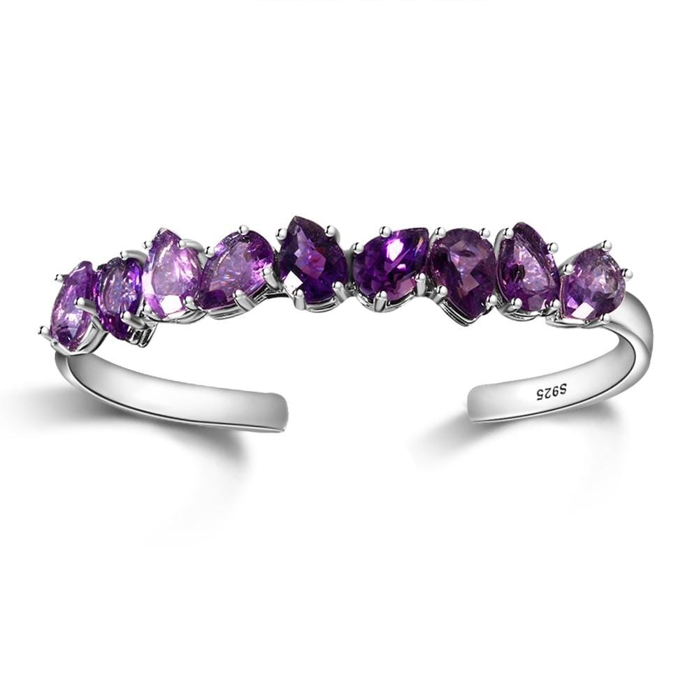 Charm Natural Amethyst Bangle BraceletBracelet