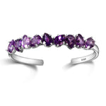 Charm Natural Amethyst Bangle BraceletBracelet