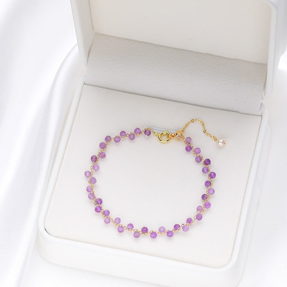 3MM Natural Stone Tourmaline BraceletBraceletAmethyst16-21cm