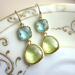 Classic Simple Gold Color Peridot Drop EarringsEarrings