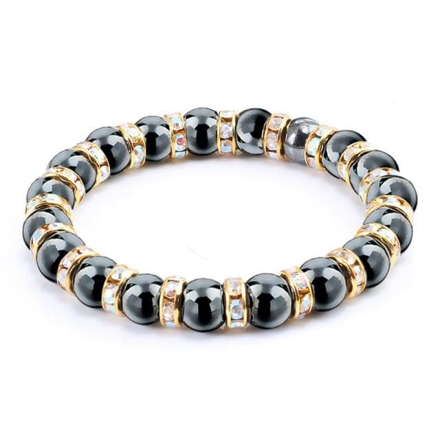 Classic Hematite Stone BraceletBraceletRhinestones