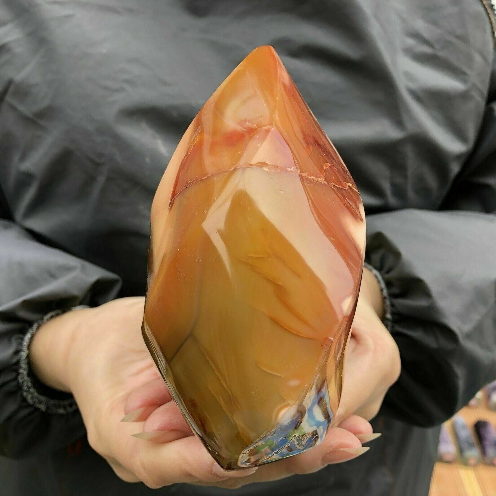 Natural Carnelian Jasper Flame Quartz CrystalHealing Crystal