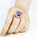 Brilliant Rainbow Fire Mystic Topaz Ring - 925 Sterling SilverRing
