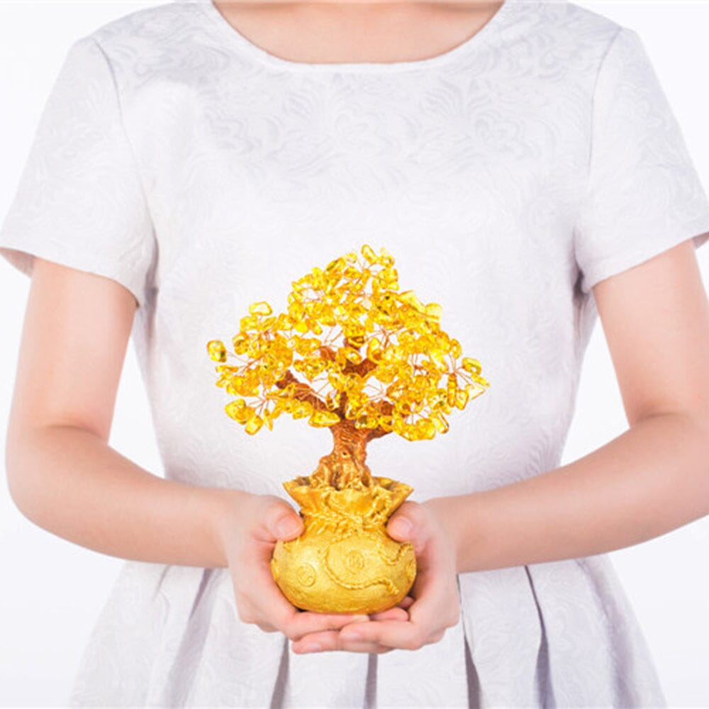 Citrine Bonsai Money Lucky TreeHome Decor