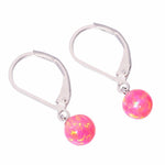 6mm Pink Fire Opal Drop EarringsEarrings