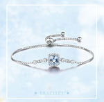 Classy Geometric Aquamarine Bracelet - 925 Sterling SilverBracelet