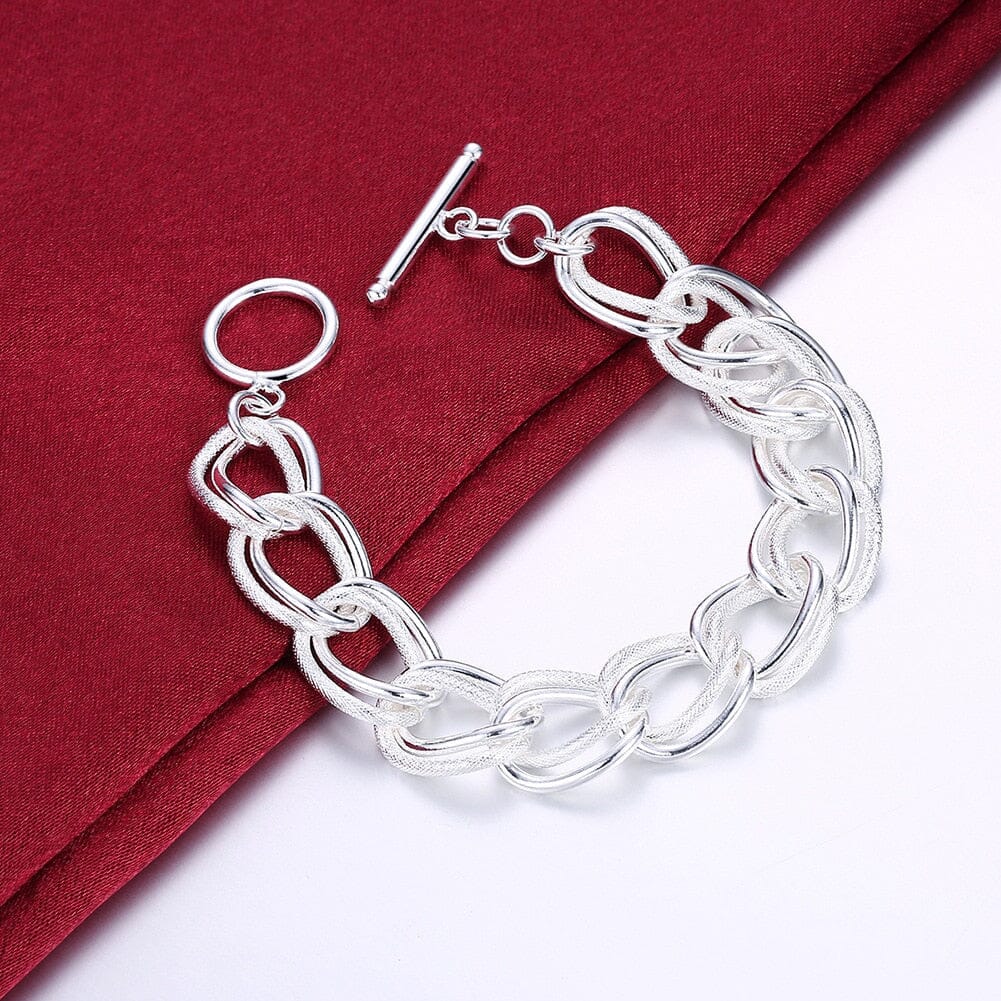 Beautiful Double Twist Chain Bracelet - 925 Sterling SilverBracelet