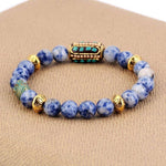 Boho Brazilian Sodalite Charm Stretch BraceletBracelet