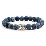 Men Buddha Natural Stone Bead BraceletsBraceletBlack Weathering