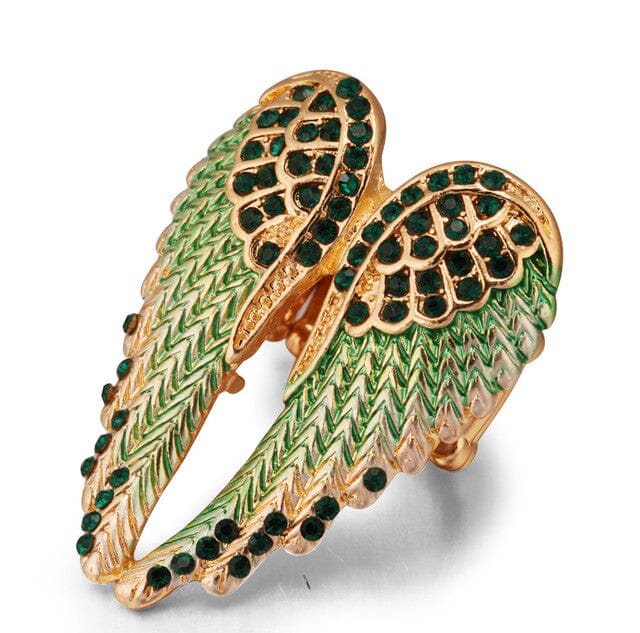 2019 Stylish Gold Angel Wings RingRing3