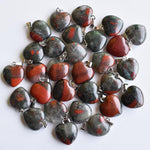 50pcs/Set Love Heart Bloodstone PendantsPendant