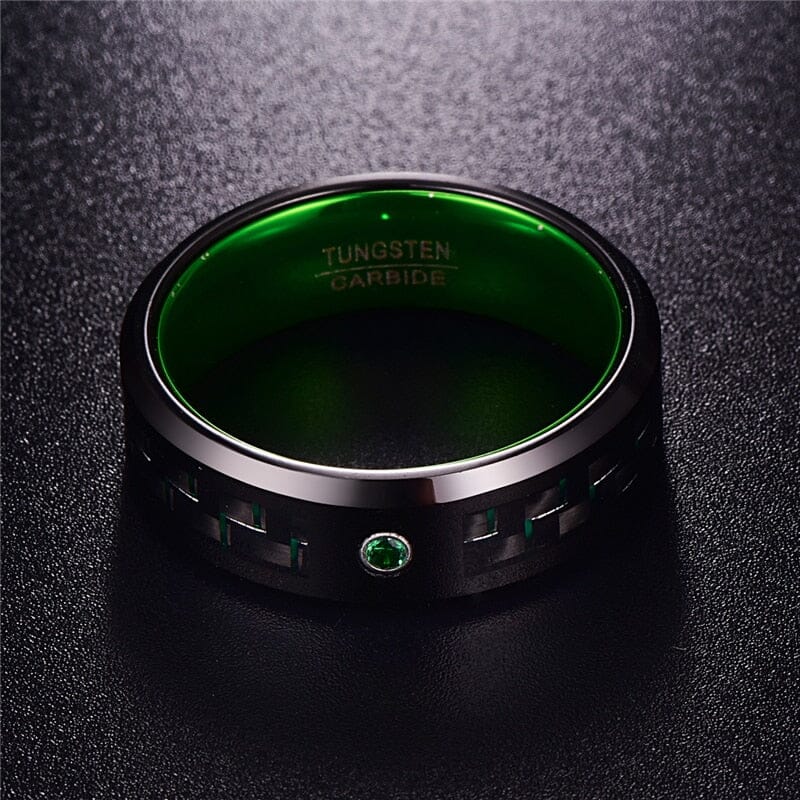 Green Titanium Color Carbon Fiber RingRing