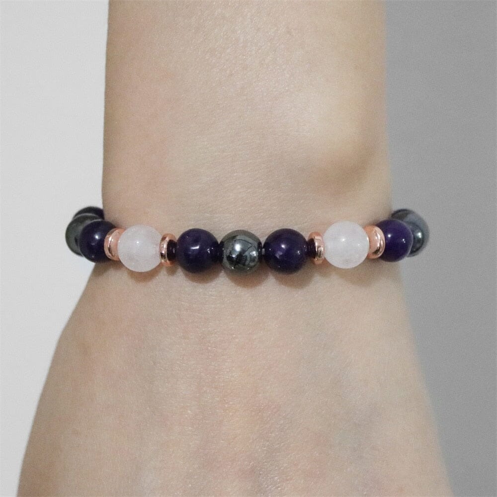 Natural Stone Aventurine and Other Stones with Hematite Beads BraceletBracelet