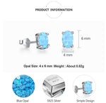 Blue, White & Pink Fire Opal Stone Stud EarringsEarrings