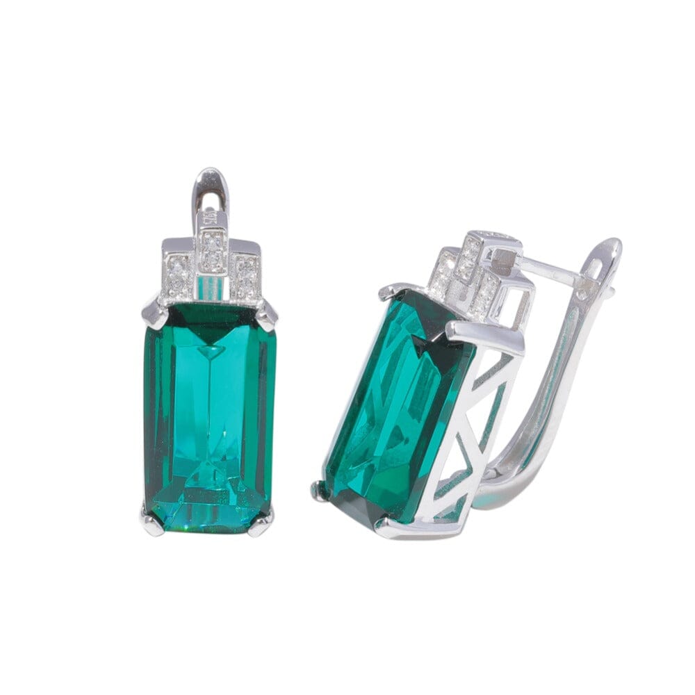925 Sterling Silver Multicolors Stone Topaz Stud EarringsEarrings