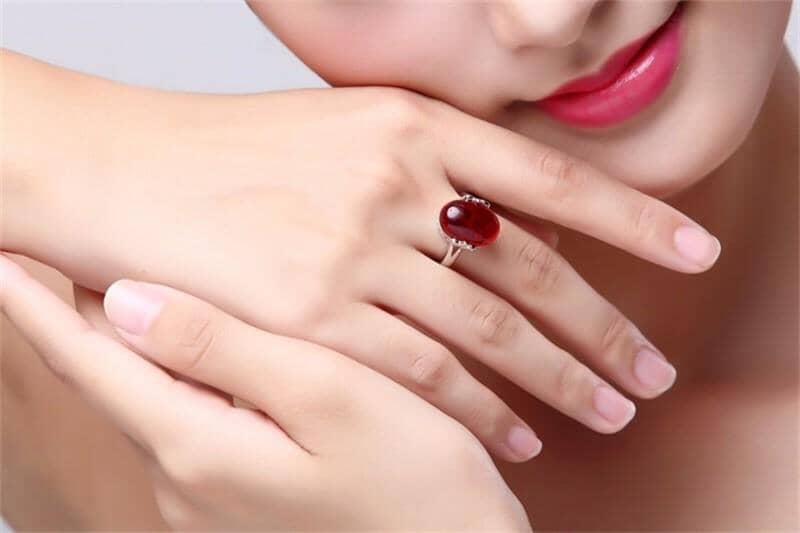 Ruby Ring & Necklace Set - 925 Solid SilverJewelry Set