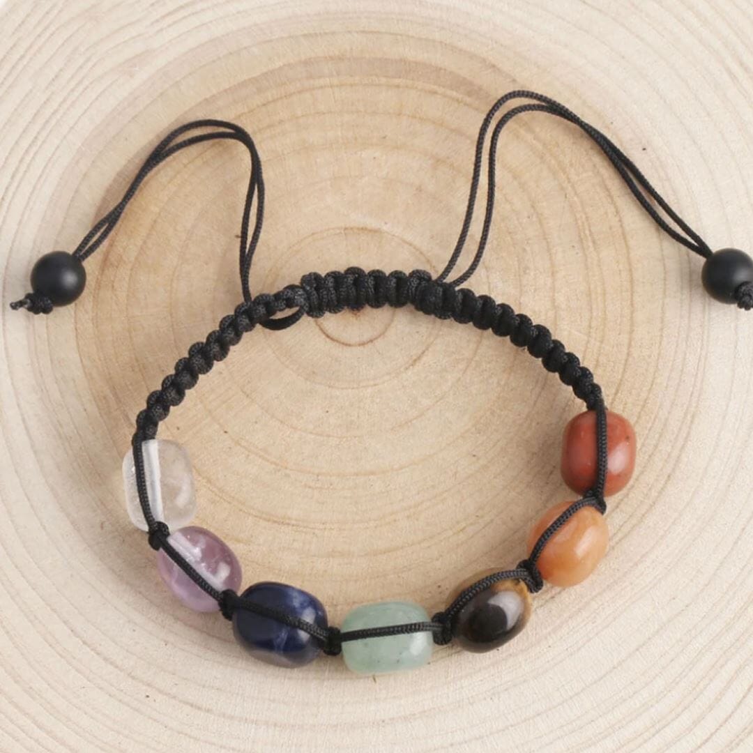 7 Chakras Reiki Natural Stone Braided BraceletBracelet