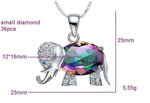 Rainbow Mystic Topaz Elephant NecklaceNecklace