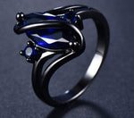 Purple Sapphire Black Gold RingRing11Blue