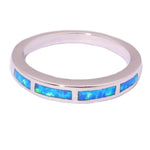 Blue Fire Opal Geometric RingRing