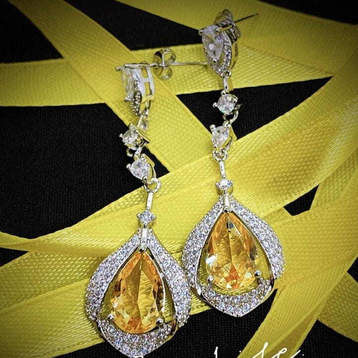 Amazing Fashion Citrine Crystal Drop EarringsEarrings