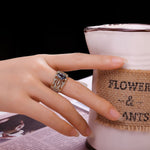 Luxury Engagement Sapphire Gold Ring - 925 Sterling SilverRing