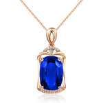 Bizuteria Rose Gold Ruby Treasure Pendant NecklaceNecklaceblue