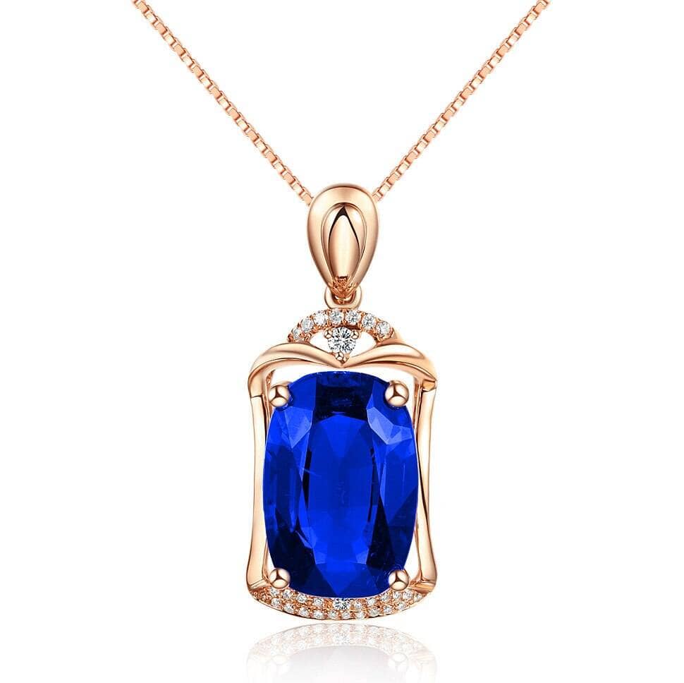 Bizuteria Rose Gold Ruby Treasure Pendant NecklaceNecklaceblue