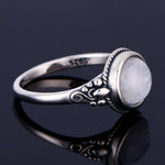 Natural Moonstone Bohemian Round RingRing