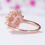 Natural Amethyst Zircon Flower Ring - 925 Sterling SilverRing