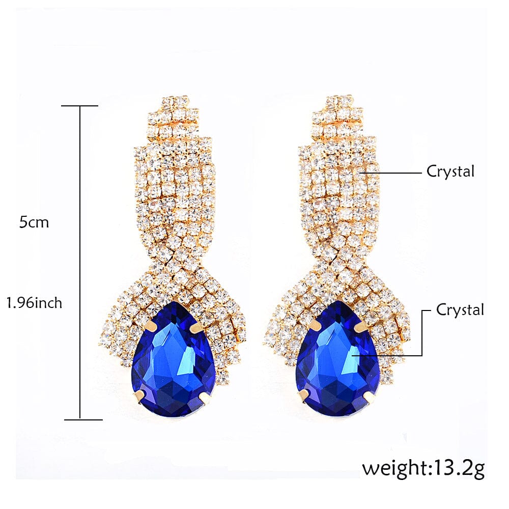 Cute Round Pendientes Stone Crystal Dangle EarringsEarrings