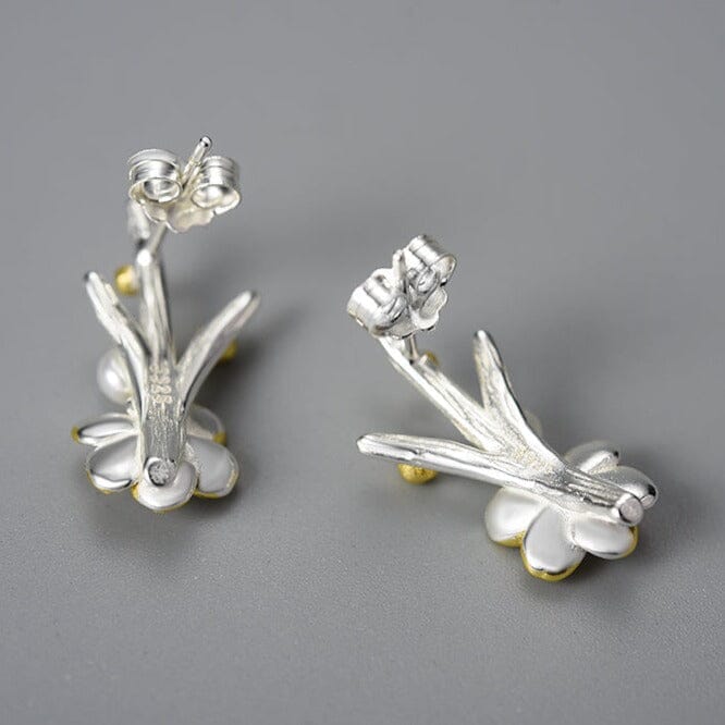 Winter Blossom Stud Earrings - 925 Sterling SilverEarrings