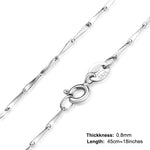 Genuine 925 Sterling Silver ChainChainBAR CHAIN 45CM