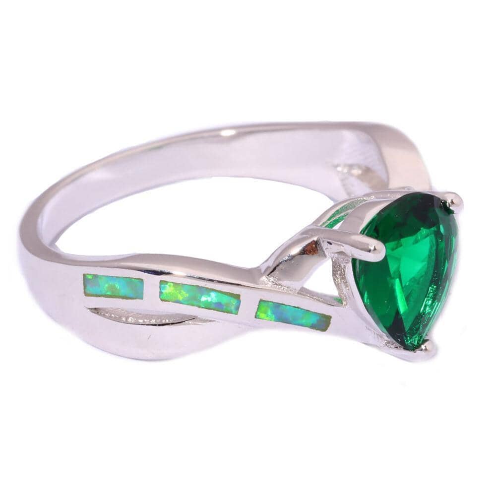 Green Fire Opal Green Quartz RingRing