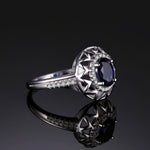 Fashion Statement Created Sapphire Ring - 925 Sterling SilverRing