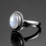 New Fashion Oval Natural Moonstones RingRing