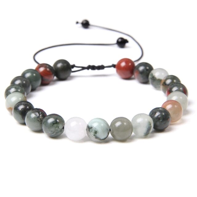 Natural Bloodstone Adjustable Beaded BraceletBracelet28African Bloodstone
