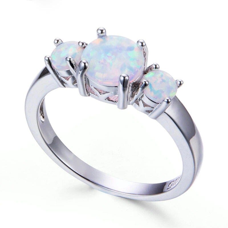 White Fire Australian Opal RingRing11